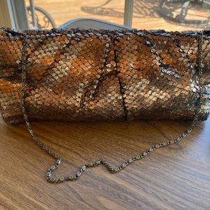 Jessica McClintock clutch bag, converts to shoulder bag.
